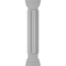 Ekena Millwork 8"W x 48"H End Newel Post with Panel, Flat Capital & Base Trim (Installation kit included) NWL08X48EPF0B0 - alternate 1